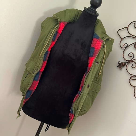 Hugo Valentino Reversible Flannel & Denim Hunter Green Vest SM Gorpcore Outdoor - Picture 1 of 9